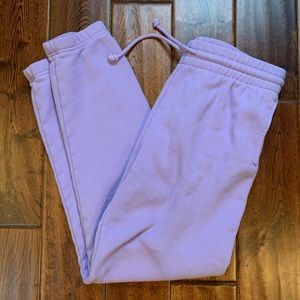 TNA purple joggers